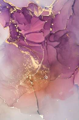 Tablou înramat - Nuanțe violet cu auriu, 50 x 75 см