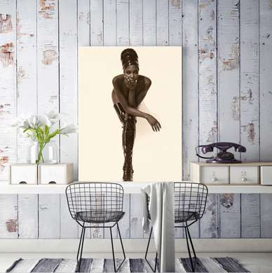 Poster - Afro art, 30 x 45 см, Canvas on frame, Nude