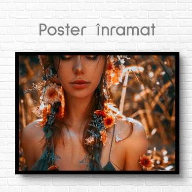 Poster - Portretul unei fete, 45 x 30 см, Panza pe cadru