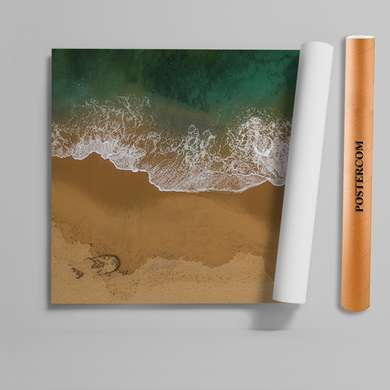 3D door sticker, Beach and sea, 60 x 90cm, Door Sticker