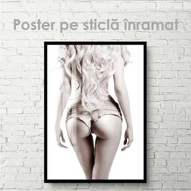 Poster - Pantaloni scurți mini, 30 x 45 см, Panza pe cadru, Nude