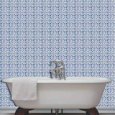 Portuguese tiles with blue patterns, Imitation tiles
