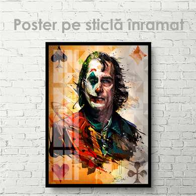 Poster - Carte de joc cu Joker, 60 x 90 см, Poster inramat pe sticla