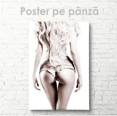 Poster - Pantaloni scurți mini, 30 x 45 см, Panza pe cadru, Nude