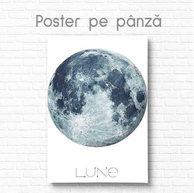 Постер - Луна, 30 x 45 см, Холст на подрамнике