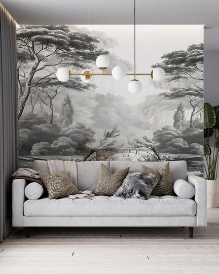 Wall mural - The forest in fresco style