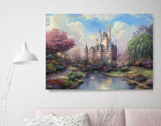 Poster - Fairy tale castle, 45 x 30 см, Canvas on frame, Art