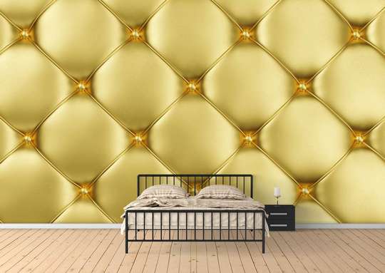Wall Mural - Golden leather texture.