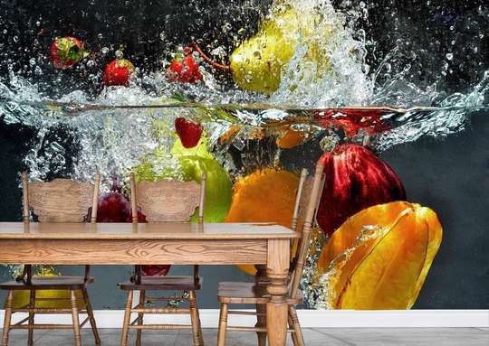 Wall Mural - Fruits in water