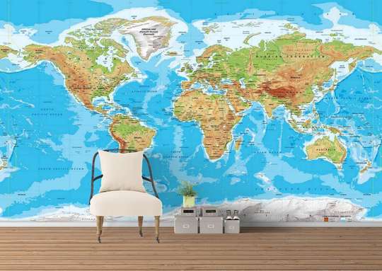 Wall Mural - Physical map of the world