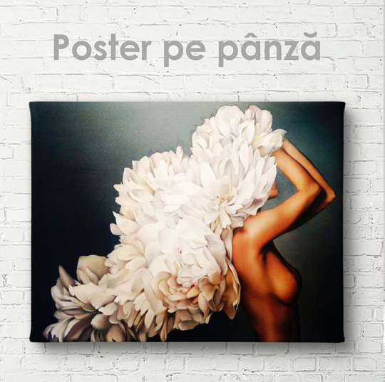 Poster - Flower braid, 45 x 30 см, Canvas on frame, Nude
