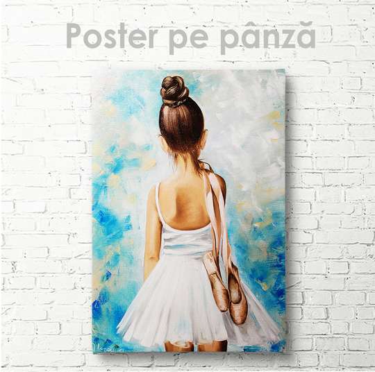 Poster - Cute girl, 30 x 45 см, Canvas on frame, Art