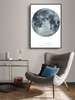 Постер - Луна, 60 x 90 см, Постер на Стекле в раме