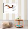 Poster - White cup of coffee on a white background, 90 x 60 см, Framed poster