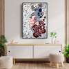 Poster - Glamorous girl with jeweled hairstyle, 30 x 45 см, Canvas on frame