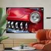 Poster - Red retro car, 90 x 60 см, Framed poster, Transport