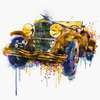 Poster - Painted car, 100 x 100 см, Framed poster, Provence