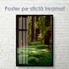 Poster - Green forest and tall trees, 30 x 45 см, Canvas on frame