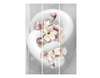 Screen - pink flowers on a gray background., 7