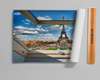 Wall Sticker - 3D window with a view of the Eiffel Tower, Window imitation