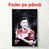Постер - Футболист Роберт Левандовский, 60 x 90 см, Постер в раме, Личности
