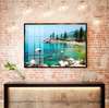Poster - Beautiful landscape near the lake, 90 x 60 см, Framed poster, Nature