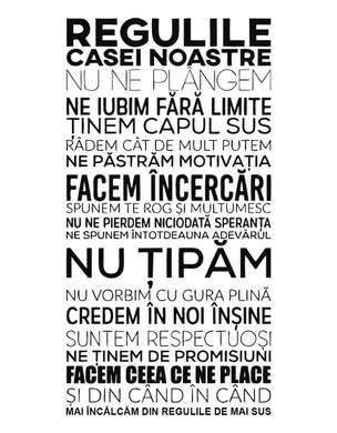 Poster - House Rules 7, 30 x 45 см, Canvas on frame