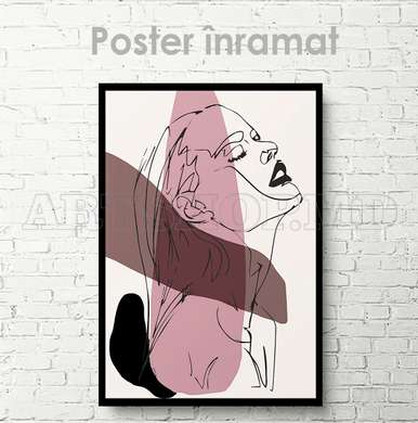 Poster - Fata in perspectiva, 30 x 45 см, Panza pe cadru, Minimalism