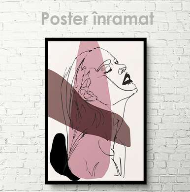 Poster - Girl in perspective, 30 x 45 см, Canvas on frame