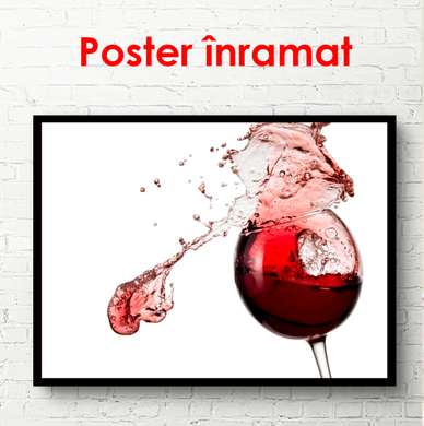 Poster - Paharul cu vin roșu, 90 x 60 см, Poster înrămat