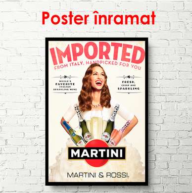 Постер - Мартини, 30 x 45 см, Холст на подрамнике, Разные