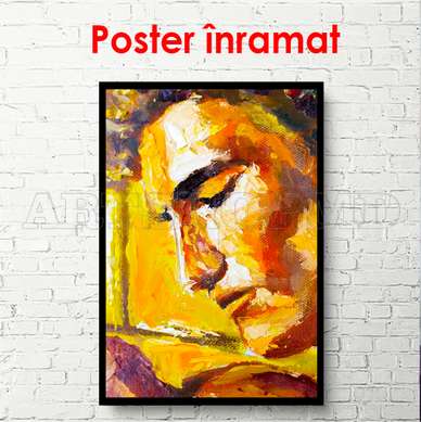 Poster - Chipul bărbatului, 60 x 90 см, Poster înrămat, Glamour