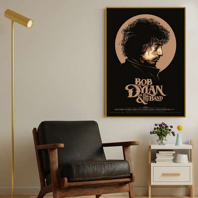 Poster - Poster Bob Dylan, 60 x 90 см, Framed poster on glass