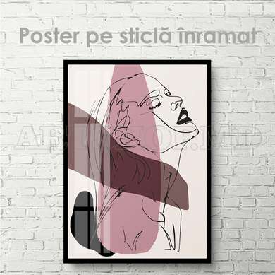 Poster - Fata in perspectiva, 30 x 45 см, Panza pe cadru, Minimalism