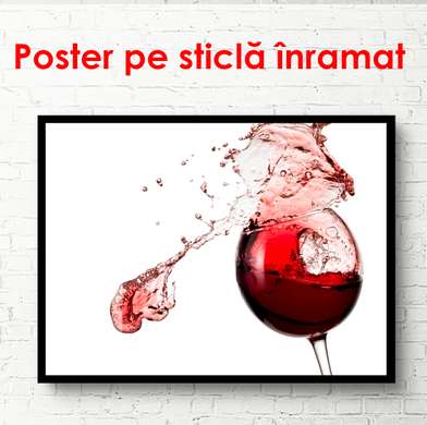 Poster - Paharul cu vin roșu, 90 x 60 см, Poster înrămat