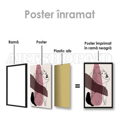 Poster - Fata in perspectiva, 30 x 45 см, Panza pe cadru, Minimalism