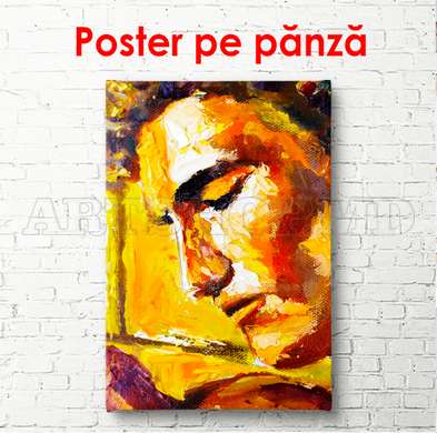 Poster - Chipul bărbatului, 60 x 90 см, Poster înrămat, Glamour