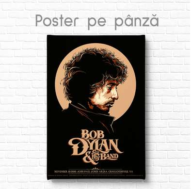 Постер - Афиша Боба Дилана, 30 x 45 см, Холст на подрамнике