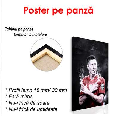 Poster - Football player Robert Lewandowski, 60 x 90 см, Framed poster