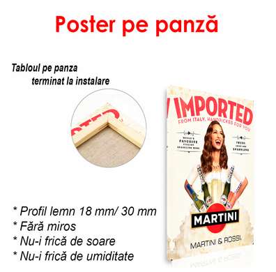 Poster - Martini, 30 x 45 см, Panza pe cadru, Diverse