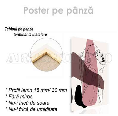 Poster - Fata in perspectiva, 30 x 45 см, Panza pe cadru, Minimalism