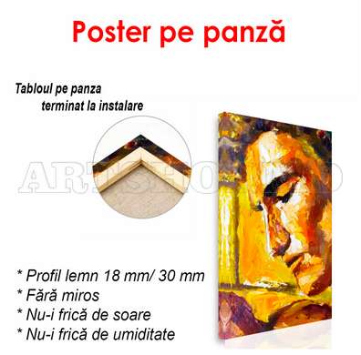 Poster - Chipul bărbatului, 60 x 90 см, Poster înrămat, Glamour