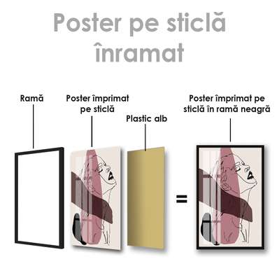 Poster - Fata in perspectiva, 60 x 90 см, Poster inramat pe sticla