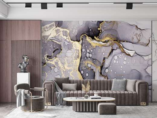 Wall mural - Purple with gold