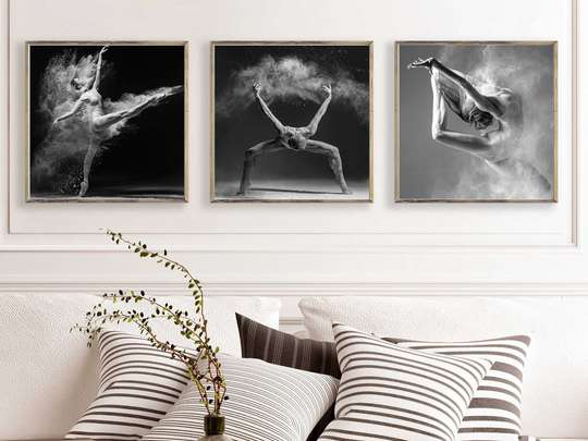 Poster - Eleganța dansului, 60 x 90 см, Poster inramat pe sticla, Seturi