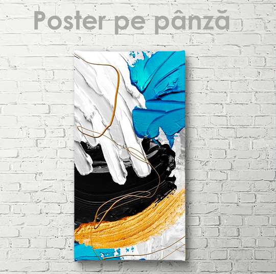Poster - Pictura in ulei 1, 30 x 60 см, Panza pe cadru, Abstracție