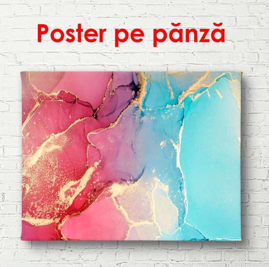 Poster - Fundal de marmură texturată, 45 x 30 см, Panza pe cadru, Abstracție