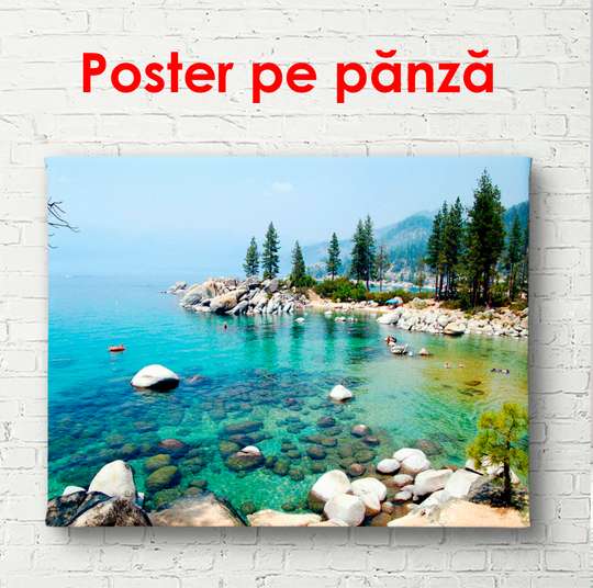 Poster - Beautiful landscape near the lake, 90 x 60 см, Framed poster