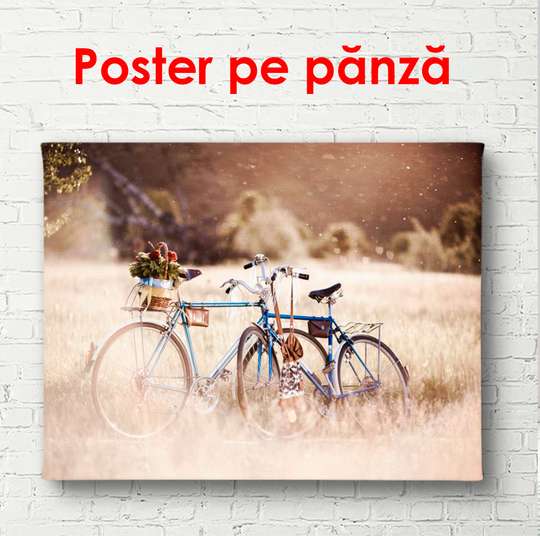 Poster - Bicycle in the park, 90 x 60 см, Framed poster
