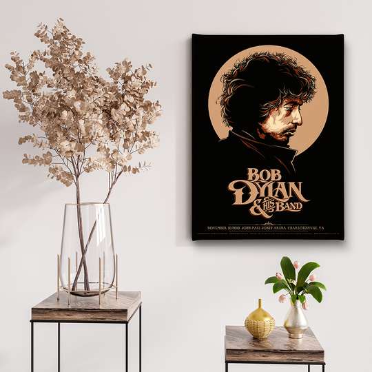 Poster, Afiș cu Bob Dylan, Panza pe cadru